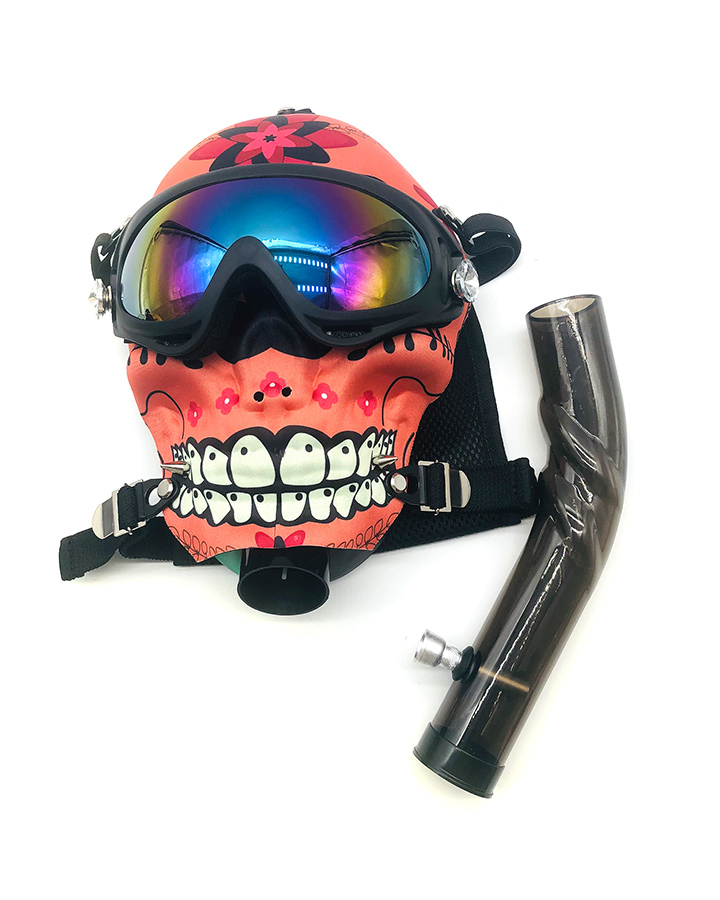 720_900 1Silicone Mask Smoking Bong Tobacco Acrylic Mask Bong Weed Pipe New Smoking Accessories