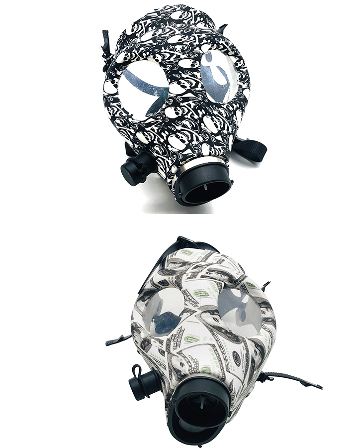 720_900 2Silicone Mask Smoking Bong Tobacco Printing Designs Acrylic Mask Bong Smoking Accessories