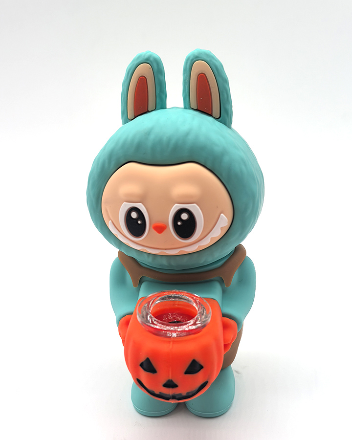 720_900 2Silicone Smoking Pipe Glass Bowl Labu Mix Color Tobacco/Weed Bong Smoking Accessories
