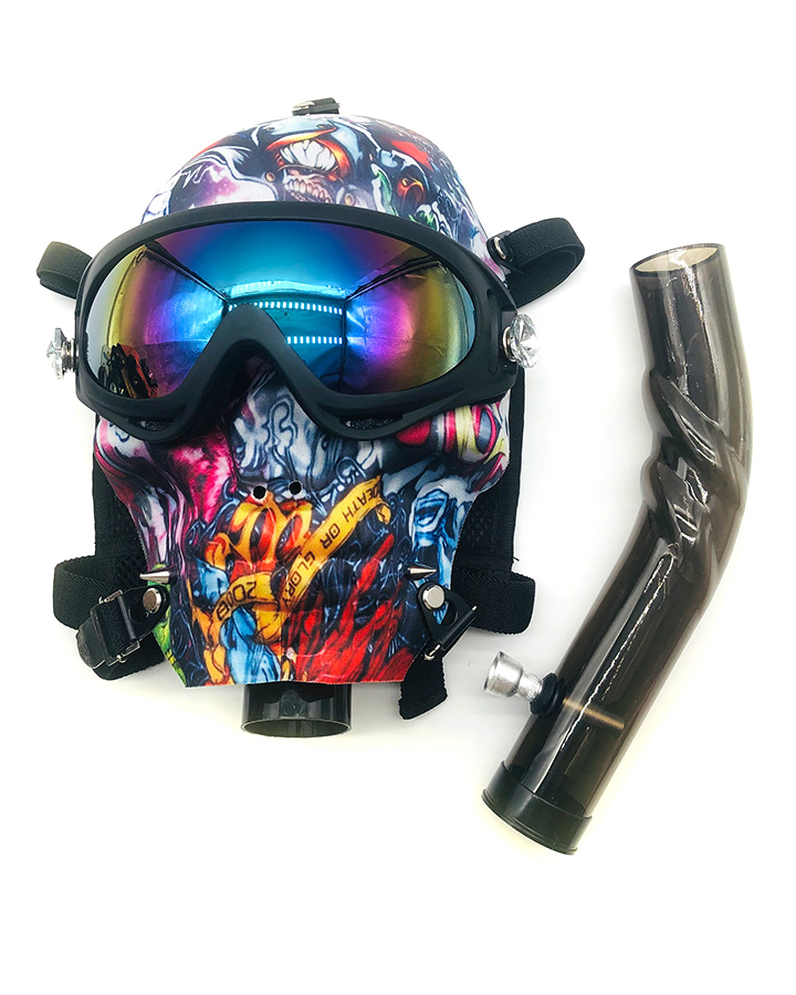 720_900 3Silicone Mask Smoking Bong Tobacco Acrylic Mask Bong Weed Pipe New Smoking Accessories