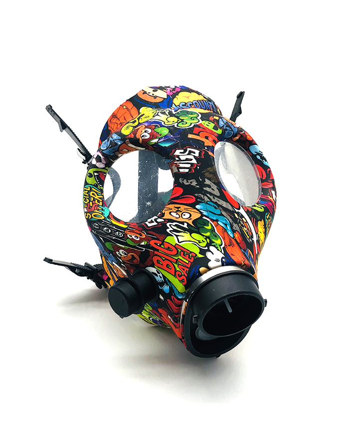 720_900 3Silicone Mask Smoking Bong Tobacco Printing Designs Acrylic Mask Bong Smoking Accessories