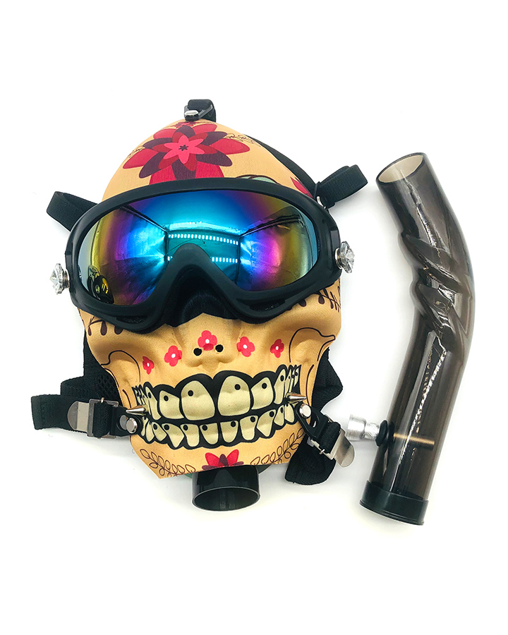 720_900 4Silicone Mask Smoking Bong Tobacco Acrylic Mask Bong Weed Pipe New Smoking Accessories