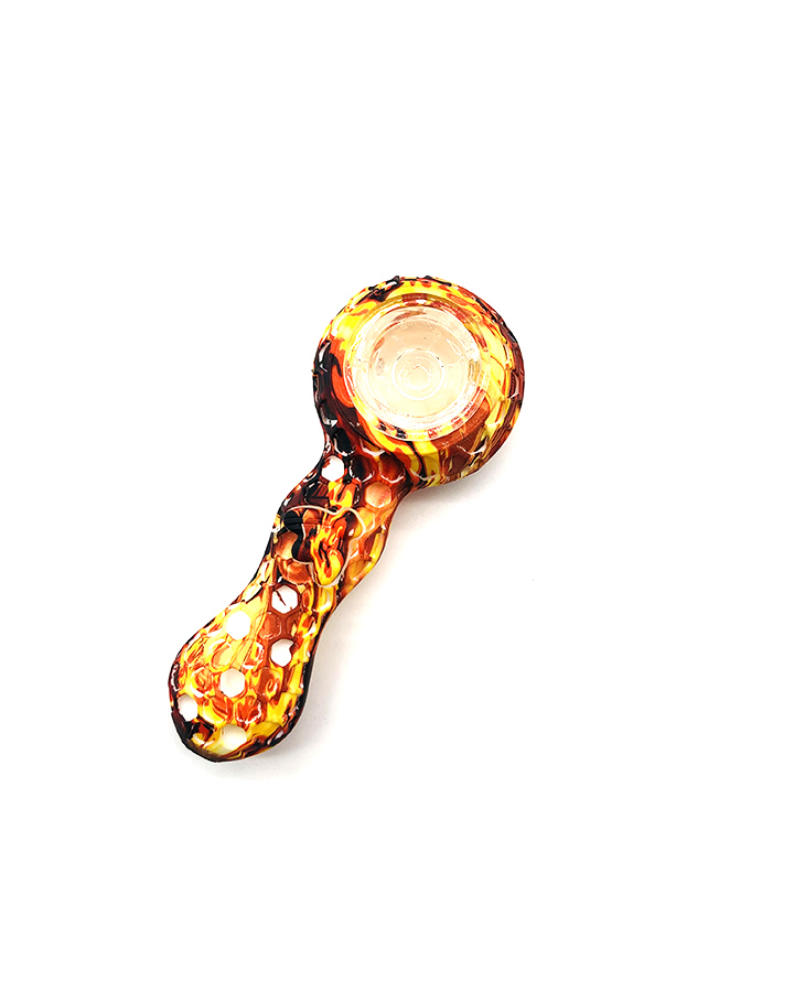 720_900 4Silicone Smoking Pipe Glass Bowl Bee Tobacco/Weed Pipe Smoking Accessories