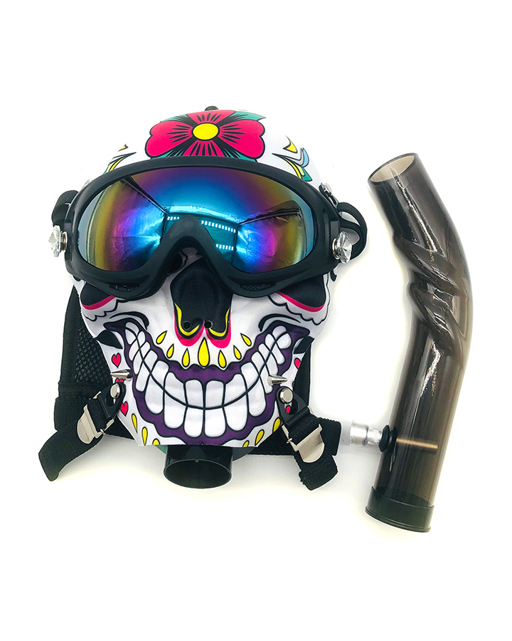 720_900 5Silicone Mask Smoking Bong Tobacco Acrylic Mask Bong Weed Pipe New Smoking Accessories