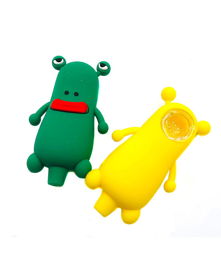 720_900 5Silicone Smoking Pipe Tobacco Cartoon Pizza Weed Pipe New Smoking Accessories