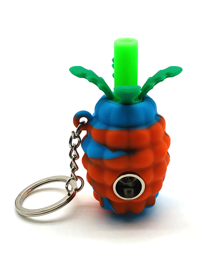 720_900-恢复的1Silicone Smoking Pipe Tobacco Cartoon Pinapple Keychain Weed Pipe New Smoking Accessories