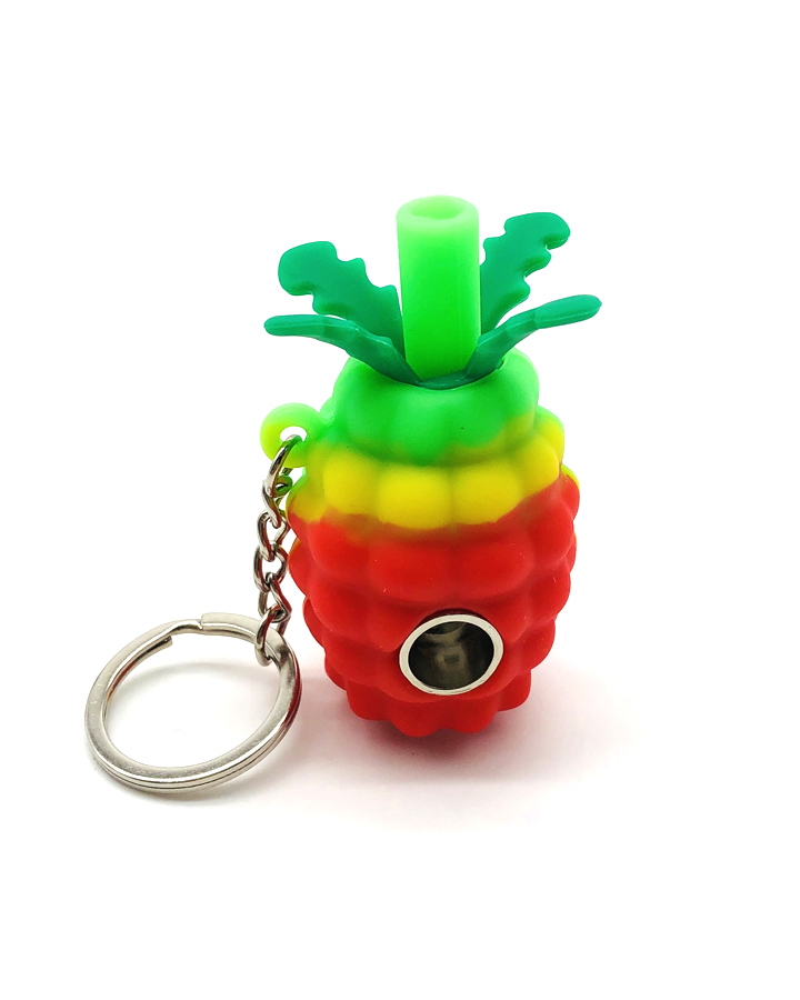 720_900-恢复的3Silicone Smoking Pipe Tobacco Cartoon Pinapple Keychain Weed Pipe New Smoking Accessories