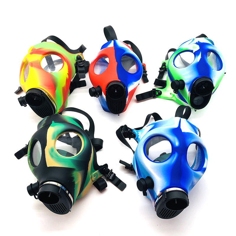 Silicone Mask Smoking Bong Tobacco Printing Designs Acrylic Mask Bong Smoking Accessories
