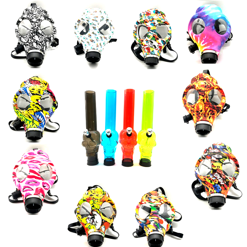 Silicone Mask Smoking Bong Tobacco Printing Designs Acrylic Mask Bong Smoking Accessories