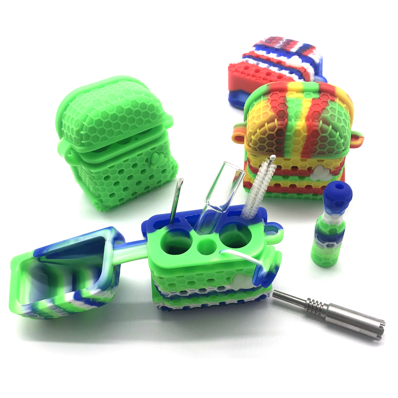 Silicone&Metal Nectar Collector Bag Kits CBD Tobacco/Weed Smoking Accessories