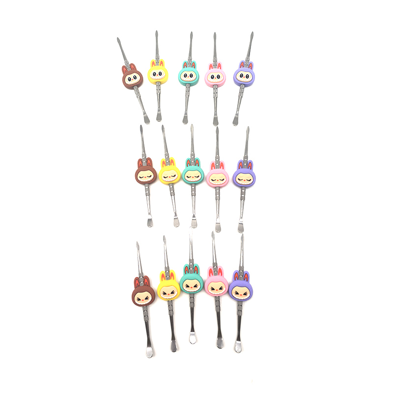 Silicone&Metal E-liquid Spoon LABU Patterns CBD Tobacco/Weed Smoking Accessories