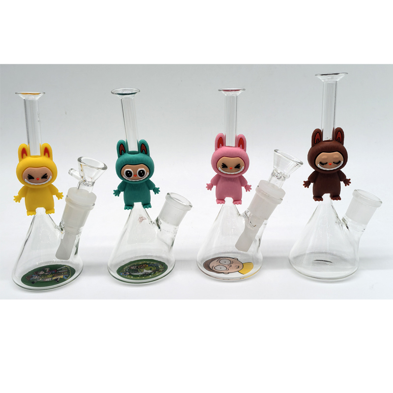 Silicone&Glass Smoking Bongs LABU Patterns Tobacco/Weed Pipe Smoking Accessories