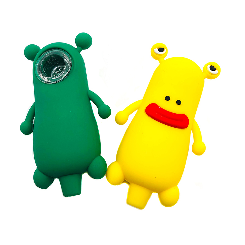Silicone Smoking Pipe Tobacco Cartoon Giant Mouthed Frog Weed Pipe New Smoking Accessories