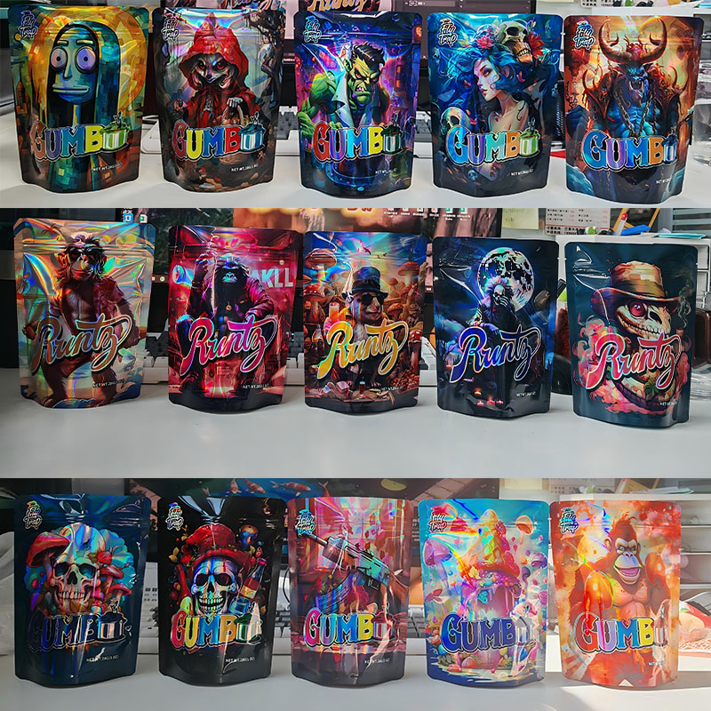 7G Smell Proof Weed Mylar Bags 10*15+5CM Good Quality Accept OEM Custom