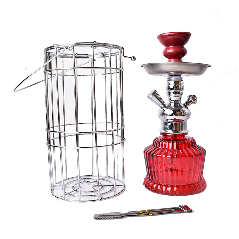 Pumpkin Hookah With Iron Cage Metal Material Mix Colors
