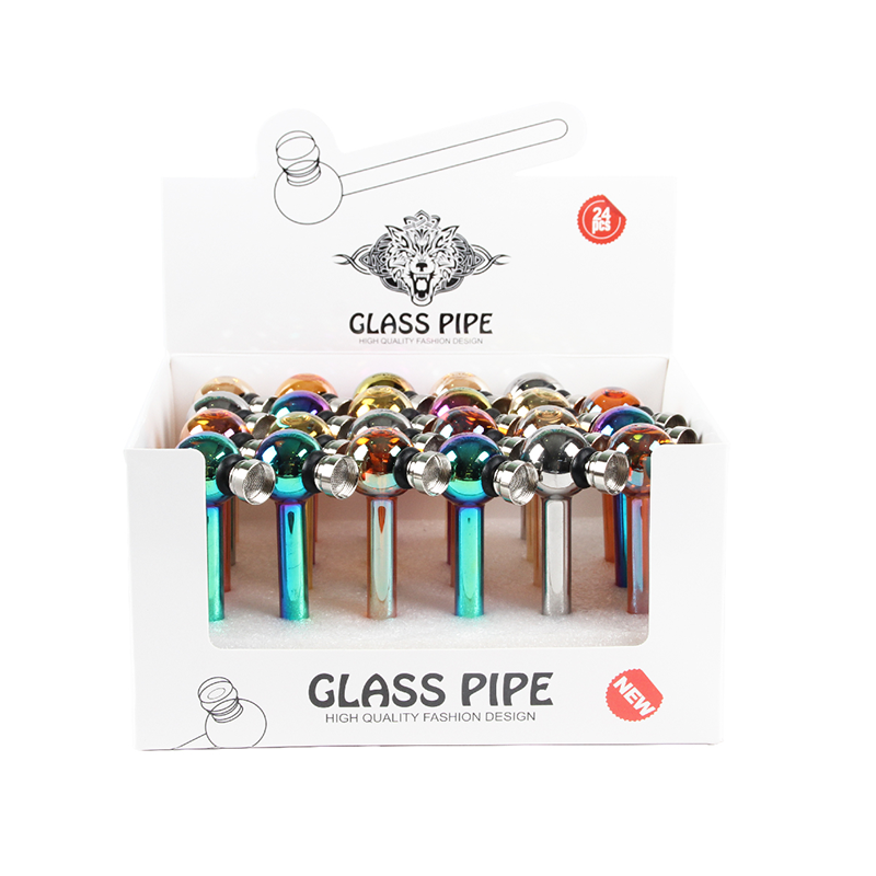 Smoking Glass Pipe Smoking Accessories Set Mix Colors OEM Custom