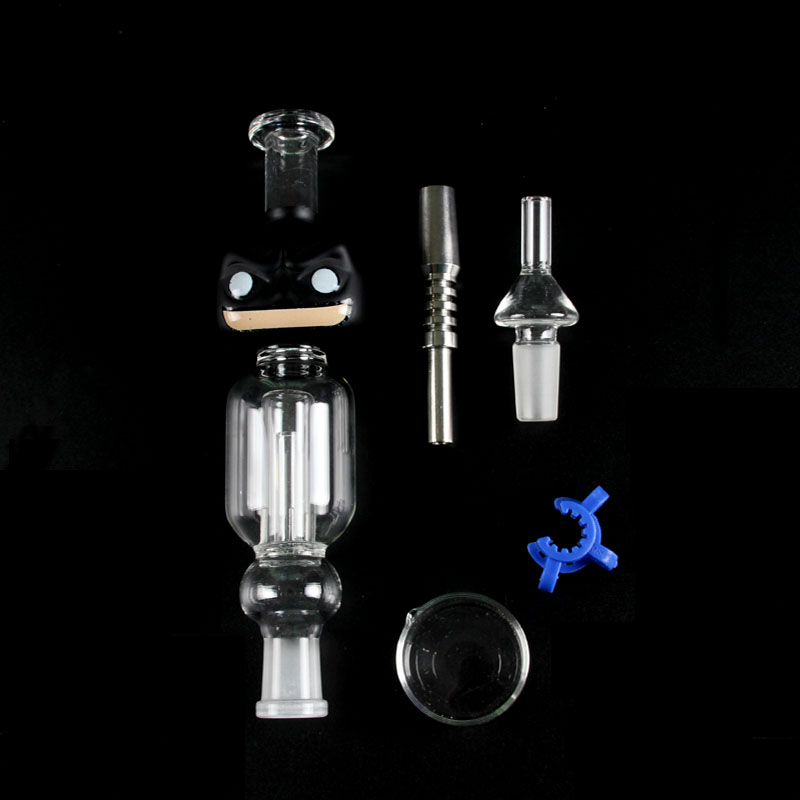 Glass Nectar Collector 6.3inch Wholesale Factory Black Mask head Designs High Quality For oil