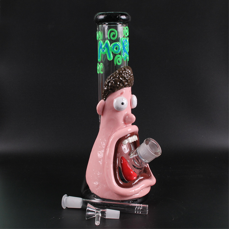 Glass bong 12inch Wholesale Factory 3D Animals Patterns High Quality Water Smoking Pipe