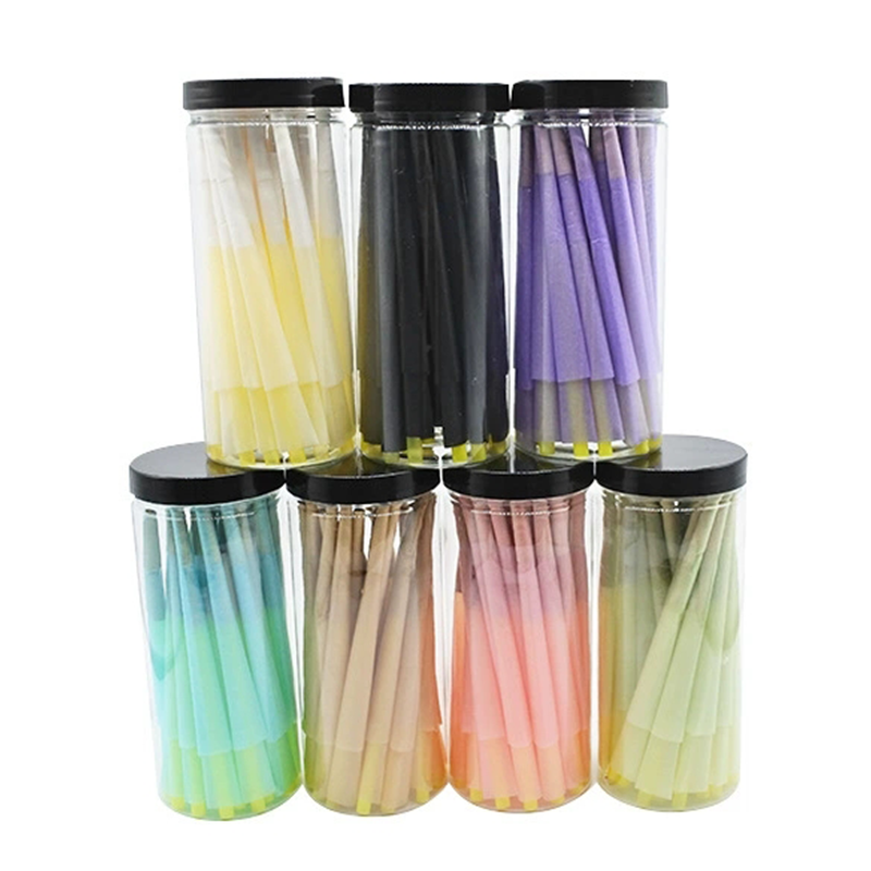 Pre-Rolled Cone Smoking Rolling Paper 11/4 Size Mix Color Flavors 50PCS