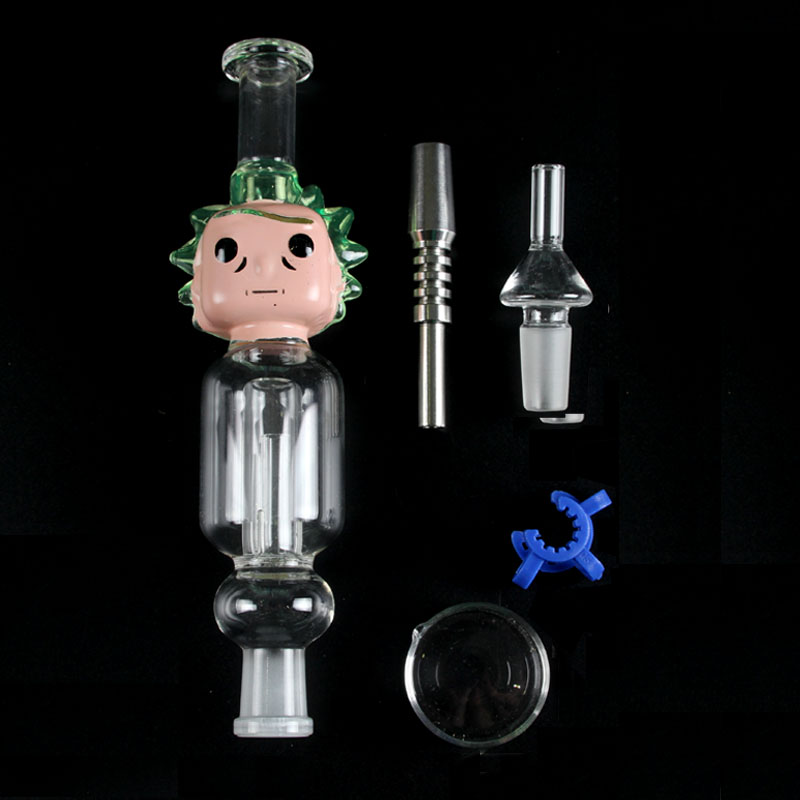 Glass Nectar Collector 6.3inch Wholesale Factory Round Face Morty Statue High Quality For oil
