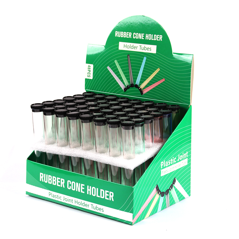 Plastic Cone Paper Holder Tube Pre-rolled Jar transparent Multi Color ABS Material