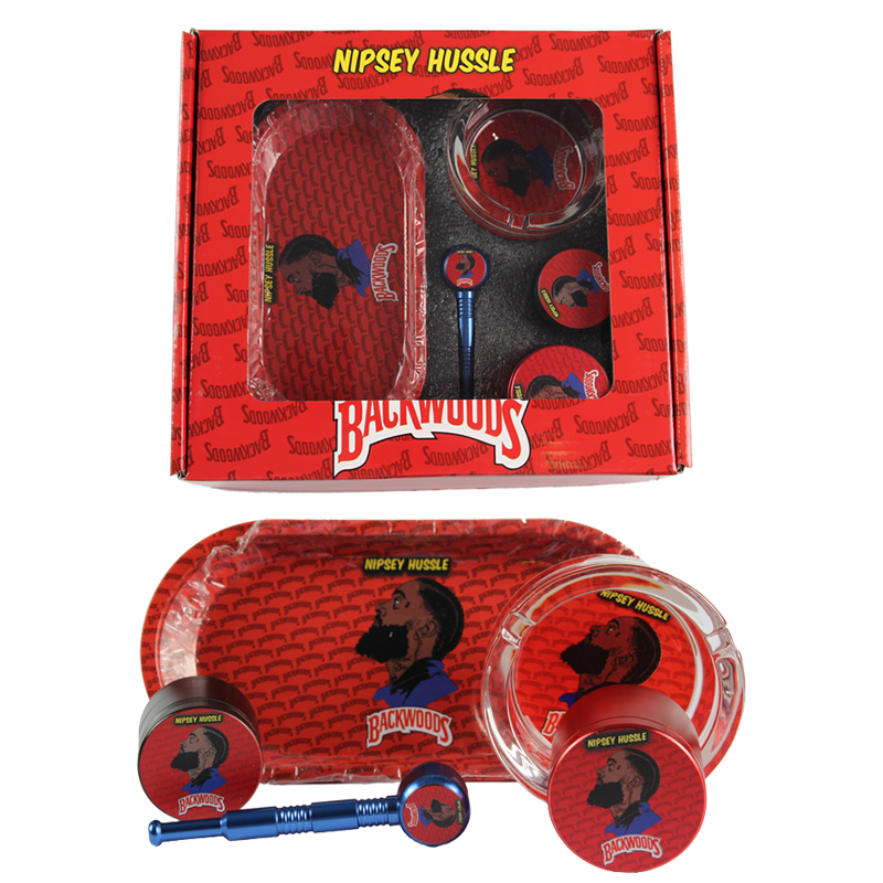 Smoking Accessories 7PCS Kits Herb grinder Rolling Tray LED Ashtray Plastic Jar Cigarette Rolling Machine