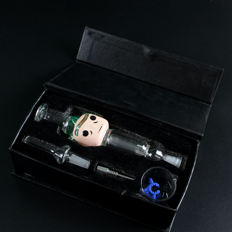Glass Nectar Collector 5.5inch Wholesale Factory Round Face Morty Statue High Quality For oil