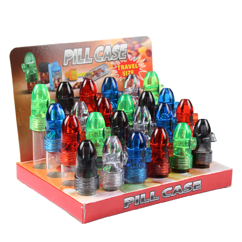 Pill Case Smoking Accessories Glass Jar 51mm /66mm /71mm/82mm Size Oil Wax