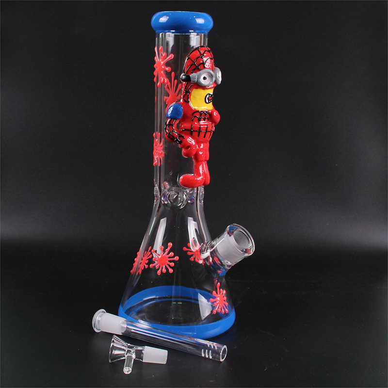 Glass bong 12inch Wholesale Factory 3D Animals Patterns High Quality Water Smoking Pipe