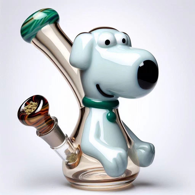 Glass bong Dog Shaped Wholesale Factory Colorful Glass Smoking Beaker Water Smoking Pipe