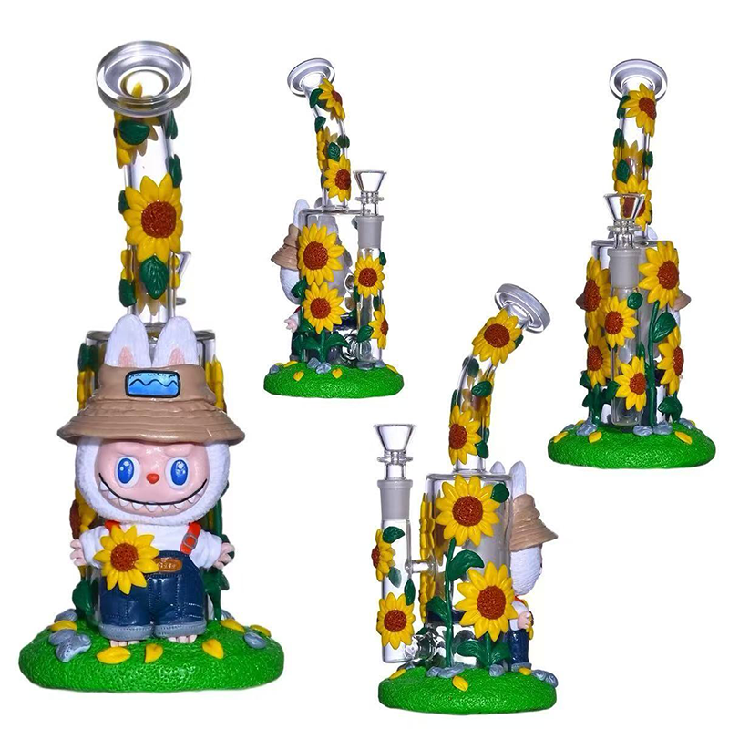 Labubu Glass bong 6.3inch Wholesale Factory Cute Colorful Glass Smoking Beaker
