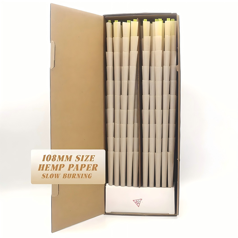 Hemp Pre-Rolled Cone Smoking Rolling Paper 11/4 And King Size Mix Color Flavors And Pattern 1000PCS