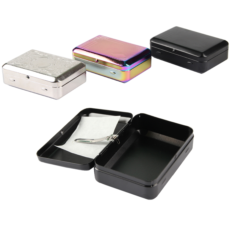 12PCS Metal Cigarette Case Tin Box Cigarette Holder Silver