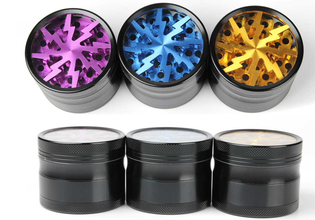 1010_706-恢复的Zinc Alloy Herb Grinder 4 Parts Open Window Weed/Tobacco Grinder Smoking Accessories