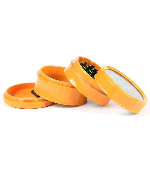 596_70663MM Herb Grinder 4 Parts Orange Color Weed/Tobacco Grinder Smoking Accessories
