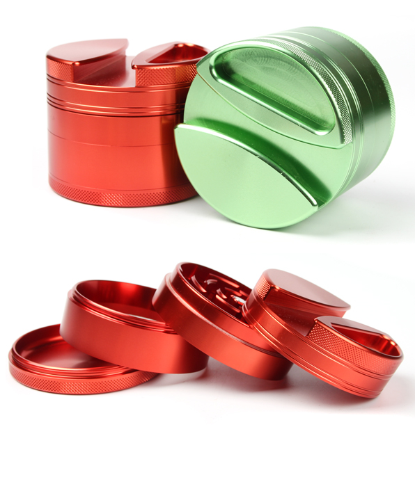 596_706-恢复的Zinc Alloy Herb Grinder 4 Parts Weed/Tobacco Grinder With Rolling Paper Holder Smoking Accessories