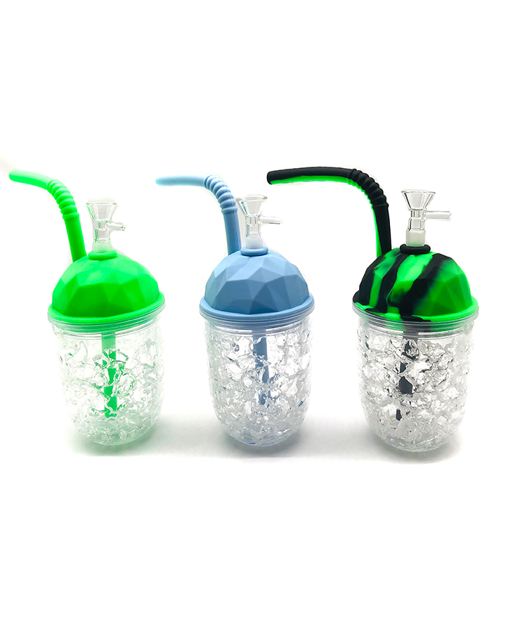 720_900-恢复的4Silicone&Glass Smoking Bong Glass Bowl Cup Type Smoking Water Pipe Tobacco Smoking Accessories HN11
