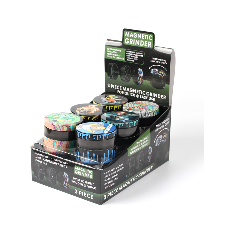 Magnetic herb grinder