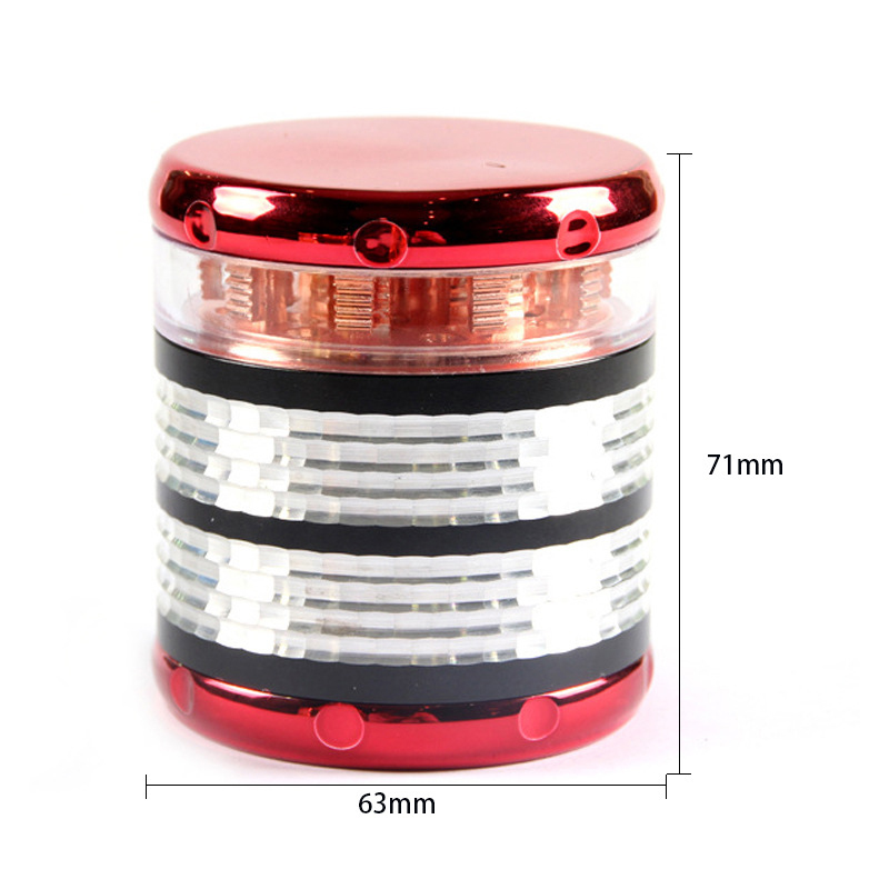 Red stripes herb grinder