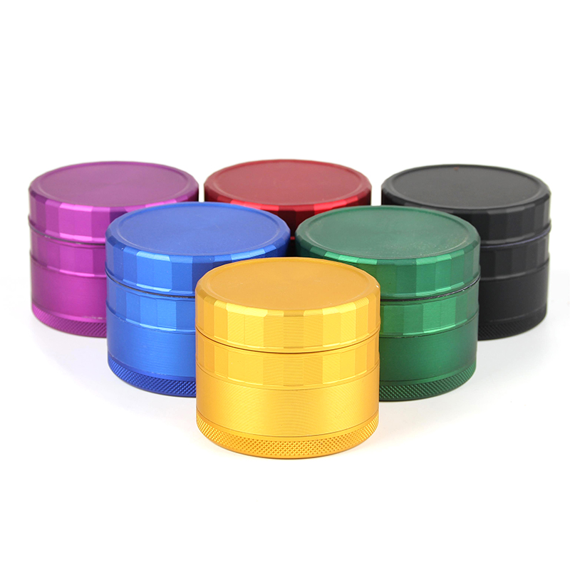 55MM Aluminium Herb Grinder 4 Parts Rubber Printing Weed/Tobacco Grinder Smoking Accessories