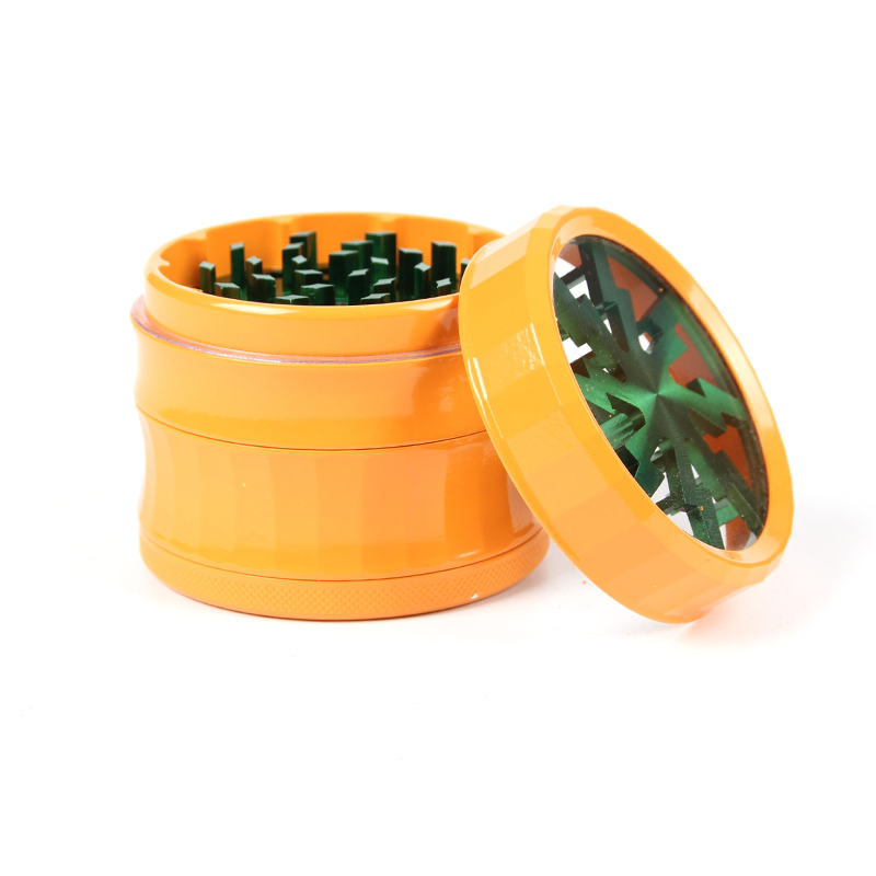 63MM Herb Grinder 4 Parts Orange Color Weed/Tobacco Grinder Smoking Accessories