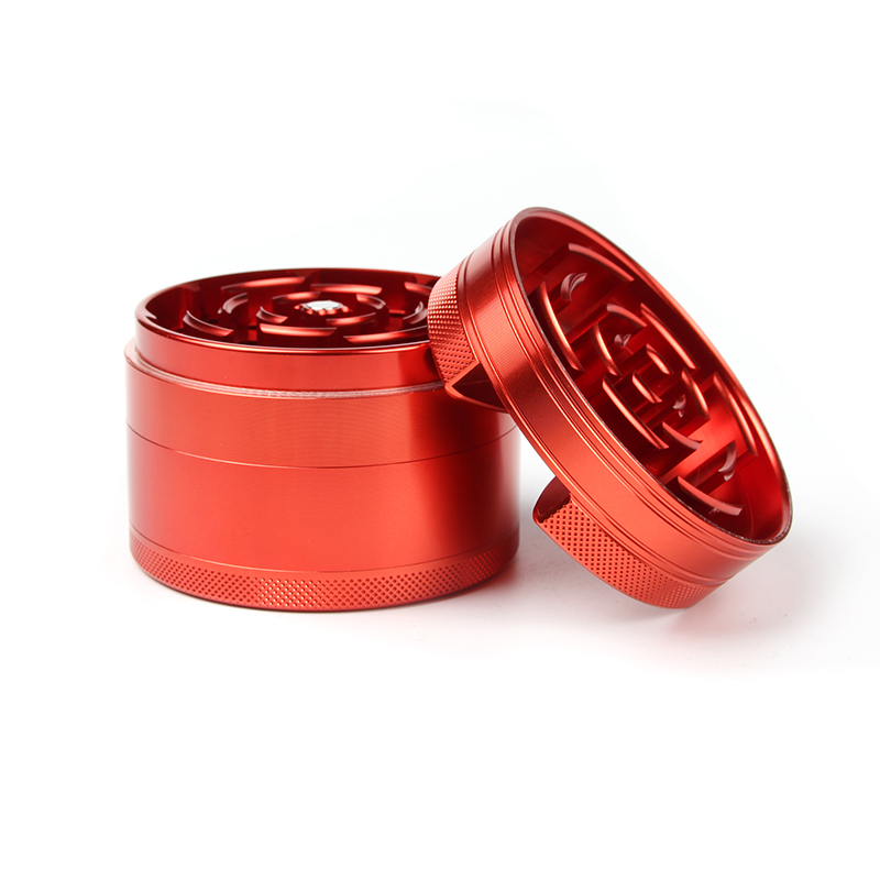 Zinc Alloy Herb Grinder 4 Parts Weed/Tobacco Grinder With Rolling Paper Holder Smoking Accessories