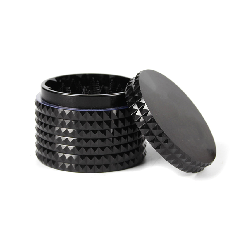 63MM Herb Grinder 4 Parts Aluminium 4 Color Weed/Tobacco Diamond Pattern Grinder Smoking Accessories