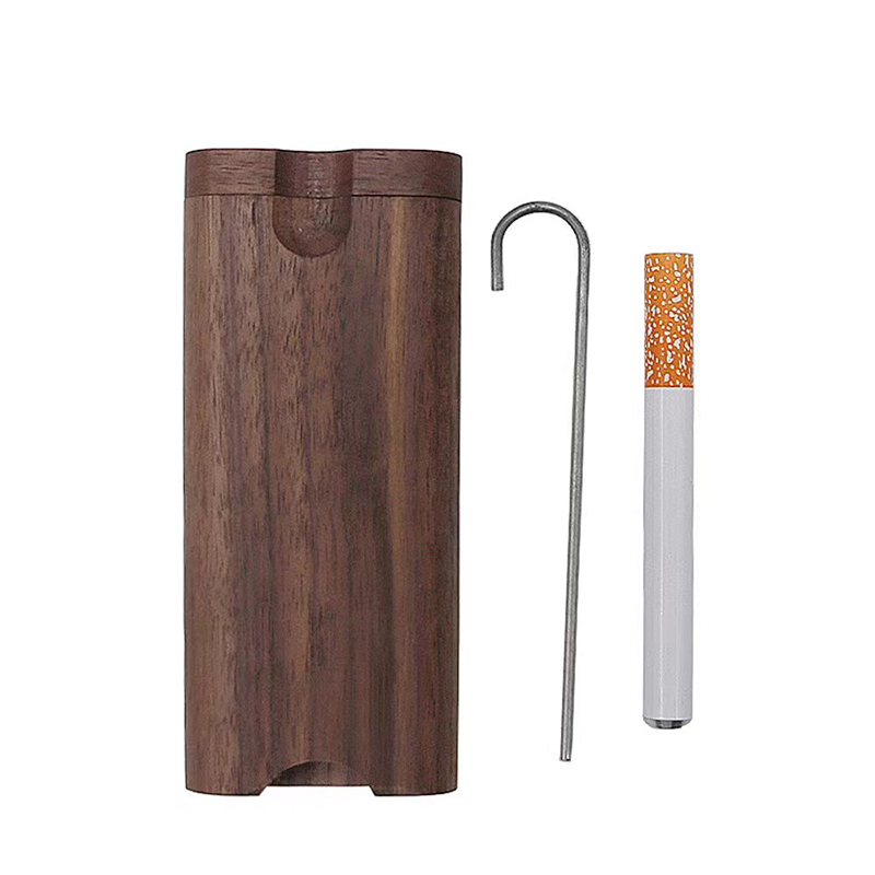 Dugout Walnut Smoking Wood Pipe Cigarette case Box Custom Logo