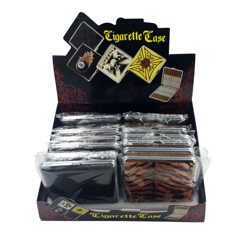 Smoking Accessories 16PCS PU Cigarette Case With Rubber Band Custom Logo