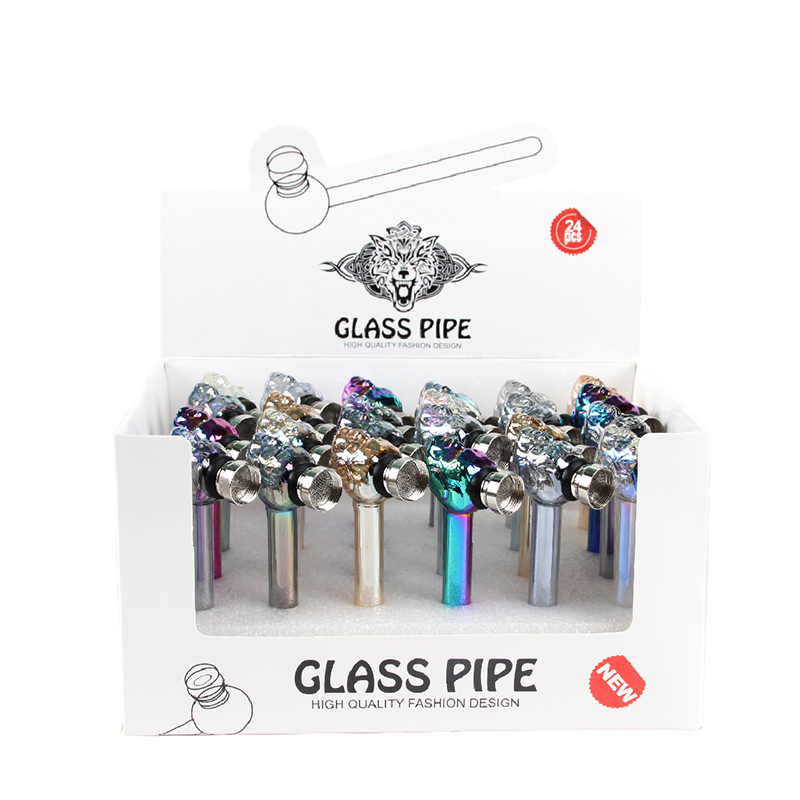 Skull Smoking Glass Pipe Smoking Accessories Set OEM Custom
