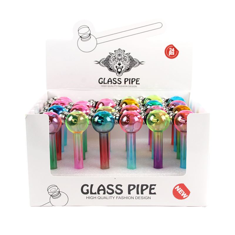 Multi-Colors Smoking Glass Pipe Smoking Accessories Set OEM Custom
