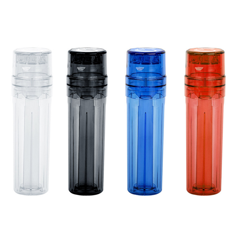 Plastic Manual Cone Cigarette Rolling Machine With Herb Grinder Tobacco Crusher
