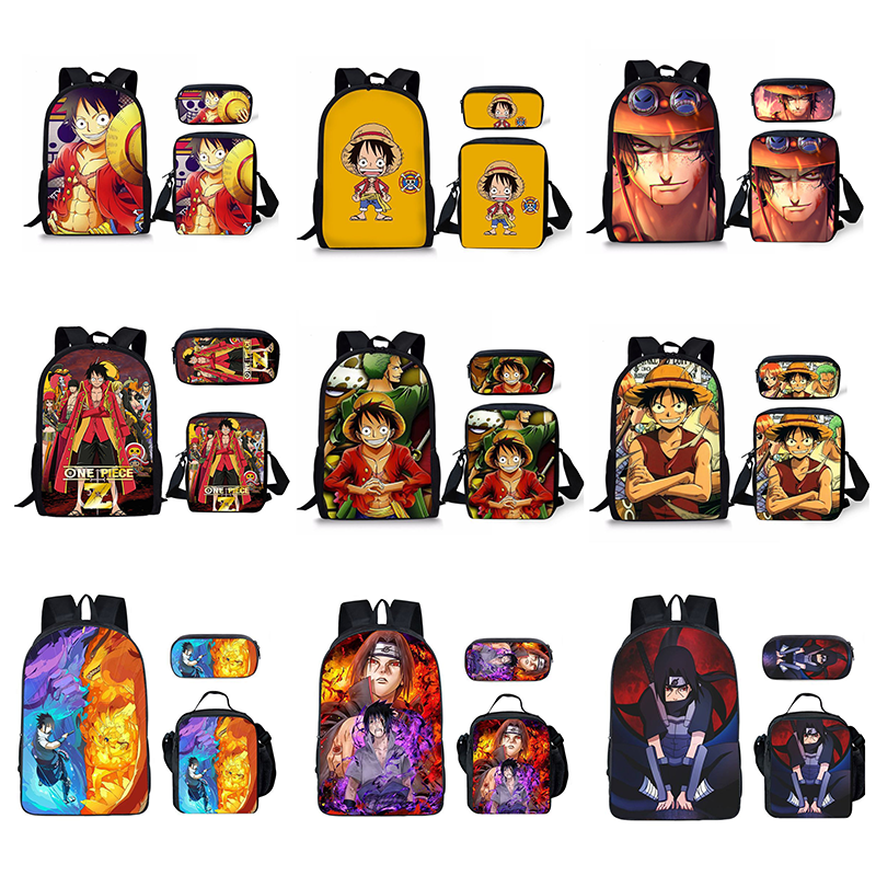 Anime Backpack Bag 3PCS Kits Good Quality Mix Designs