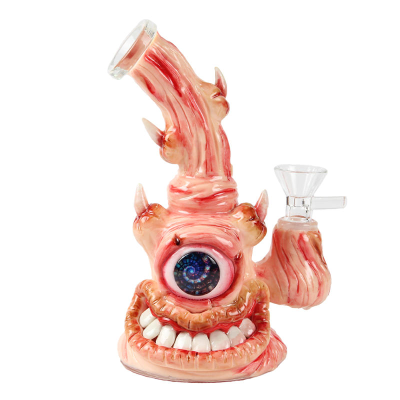 Pink one-eyed Monster Designs Glass Bong Smoking Accessories 3D Water Smoking Pipe